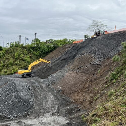 五ヶ瀬物産センター横の残土処理場整備はじめました